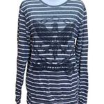 Obey  Propaganda Striped Scoop Neck Eagle Sweater S Photo 0