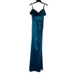 B Darlin NEW Off the shouolder Corset Wrap Side Slit Long Dress Gown Holiday Photo 2