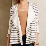 Anthropologie Saturday Sunday striped jacket/cardigan S Blue Photo 0