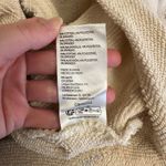 Free People Cream Cropped Boxy Cardigan L Rainbow Stitch Oversized Top Photo 9