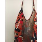 Victoria's Secret Women's Floral Print Swim Halter Top with Tie Neck Size Large Photo 6
