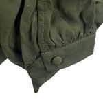 Parker Green Solid Villa Long Sleeve Blouse Small New Photo 2