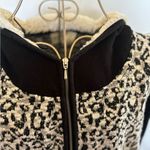 Zenergy by black white leopard zip up hoodie with pockets Chicos size 2 Photo 5