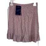 Brandy Melville  Pink Floral Cara Mini Skirt  Size 3 Ruffled Mini -Made Italy NWT Photo 2
