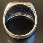 S925 stamped silver black obsidian ring size 7.5 Photo 3