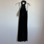 STAUD Black Velvet Sequins Halter Cut Out Maxi Dress Size: S Photo 9