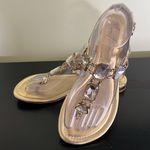 Marc Fisher Gold Sandals with Jewel Thong Photo 0