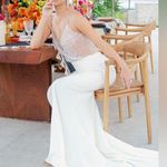 Wtoo by Watters Suzu 11821 Sheer Bodice Spaghetti Straps Wedding Dress, Size 12 White Photo 15