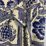 Farm Rio  size small Blue pineapple garden romper white shorts tie tropical vaca Photo 15