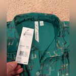 Ny Collection Women's  Geometric Print button down long sleeve shirt Photo 1