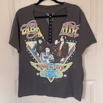 Aerosmith Reworked World Tour Band Tee Medium Gray Photo 0