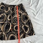Old Navy  Women's 0 Black Tan Low Waist Skirt Knee Length A-Line Photo 3