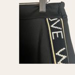 Maje With Love Side Stripe Black A-Line Scuba Mini Skirt Size 4 Photo 4