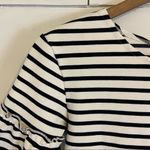 Kingdom & state  Black and Whited Striped Dress with Ruffled Short Sleeve. Size S Photo 3