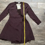 Frank And Oak  The Wrap belted mini dress, brown. Women’s size XS NWT Photo 6