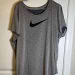 Nike  Dr-Fit Gray Iconic Swoosh S/S Shirt Size 2X EUC #6003 Photo 0