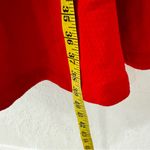 Maeve Anthropologie Red Floral Trim Textured  Rousseau Flounced Dress 2 Photo 15