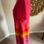 Elegant Pink and Orange Women's Dress Size 10 Photo 2