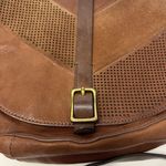 Fossil  Satchel Crossbody Bag Purse Flap Buckle Closure Cow Hide Leather Brown Photo 1