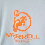 Merrell  Barefoot Opti-Wick L Short Sleeved Athletic Trail Top in Gray Orange Photo 1
