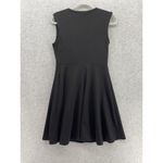 Maison Jules  Women's Dress Fit & Flare Black Beaded Yoke Size Small Solid Black Photo 1