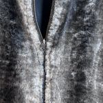 Blassport Reversible Faux Fur & Faux Leather Puffy Vest Size Large Boho Gray Photo 5