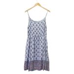 Roller Rabbit  August Dakota Mini Dress Light Blue & Red Batik Print Size Small Photo 2