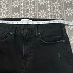 Moussy Vintage Black Denim Distressed Front Slit Hem Jeans Size 27‎ Photo 10