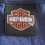 Harley Davidson HARLEY DAVIDSON Mackinac Island Michigan Blue Tee Sz L Photo 3