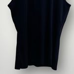 Misook  Woman Black Blue Trim Knit Tank Top Sleeveless Pullover Medium Minimalist Photo 3