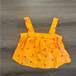 Arizona Jeans Arizona Jean Company Bright Orange Floral Crop Top Photo 4