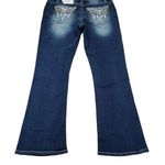 Stella in Dreams Mid Rise Boot Jeans Bootcut Sequin Bull Oxen Size 15 32 Blue Photo 0