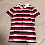 Brooks Brothers  Red, White and Blue Polo Shirt Americana Short Sleeve Size Small Photo 0
