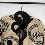 Handmade Vintage Womens Abstract Mixed Media Fine European Reversible Tapestry Jacket Med Photo 4