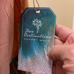 True Destinations | Tropical Floral Wide Leg Beach Pants Size XS Orange Photo 3