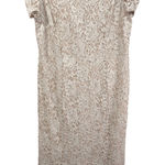 Candalite Plus Sz 2X Dress Maxi Beige Lace Sequin Cold Shoulder Full Length 794 Photo 0
