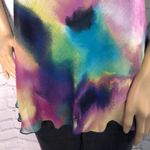 Byer California B•Wear  Tie Dye Floaty Halter Top L Photo 2