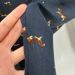 Tommy Hilfiger Blue Dog Print Long Sleeve Casual Shirt Dress Size XS FLAWED Photo 6