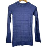 Lululemon Rest Less Hoodie Gatsby Blue White Long Sleeve Size 4 Photo 4