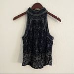 Adrianna Papell Adriana Papell Black Halter Sequin Beaded Top Photo 2