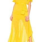 Privacy Please NWT  Chiffon Asymmetric Maci Dress in Yellow Size Small‎ Photo 0