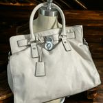 Michael Kors Large Clay Color Hamilton Satchel Tote Bag Padlock Shoulder Strap Photo 0