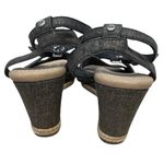 UGG  Nyssa Women's Wedge Black Gold Shoes Sz 8 US 39 EU Metallic Sandal EUC Photo 4