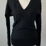 Ralph Lauren Lauren Cotton Blend Horizontal Cableknit Sweater Black Size Small Photo 0