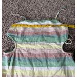 Aerie Linen Blend Shift Dress Womens Sz M Cutout Casual Retro Beachy Coastal Photo 5