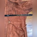 VTG The Legend Of Real Leather Suede Faux Fur Lined Hooded Jacket Parka Brown Size M Photo 6