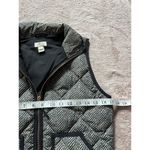 J.Crew  Women's Vest Down 2XS Gray‎ Excursion Quilted Puffer Zip Herringbone Warm Photo 4