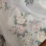 EXPRESS New  Floral Puff Sleeve Ruched Cropped Top in pale lavender size M Photo 8