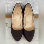 Christian Louboutin red bottom Brown Wool women’s Heels size 39 .8.5 Photo 1