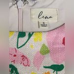 Lena Pink and Yellow Ruffled Tiered Mini Dress Photo 4